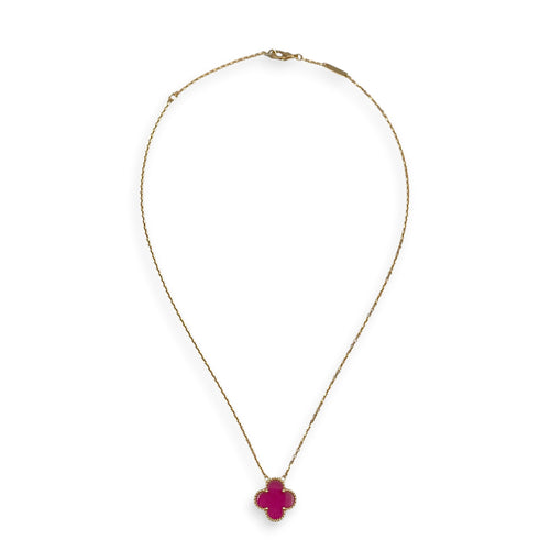 Vintage Alhambra Pendant Necklace  in Pink
