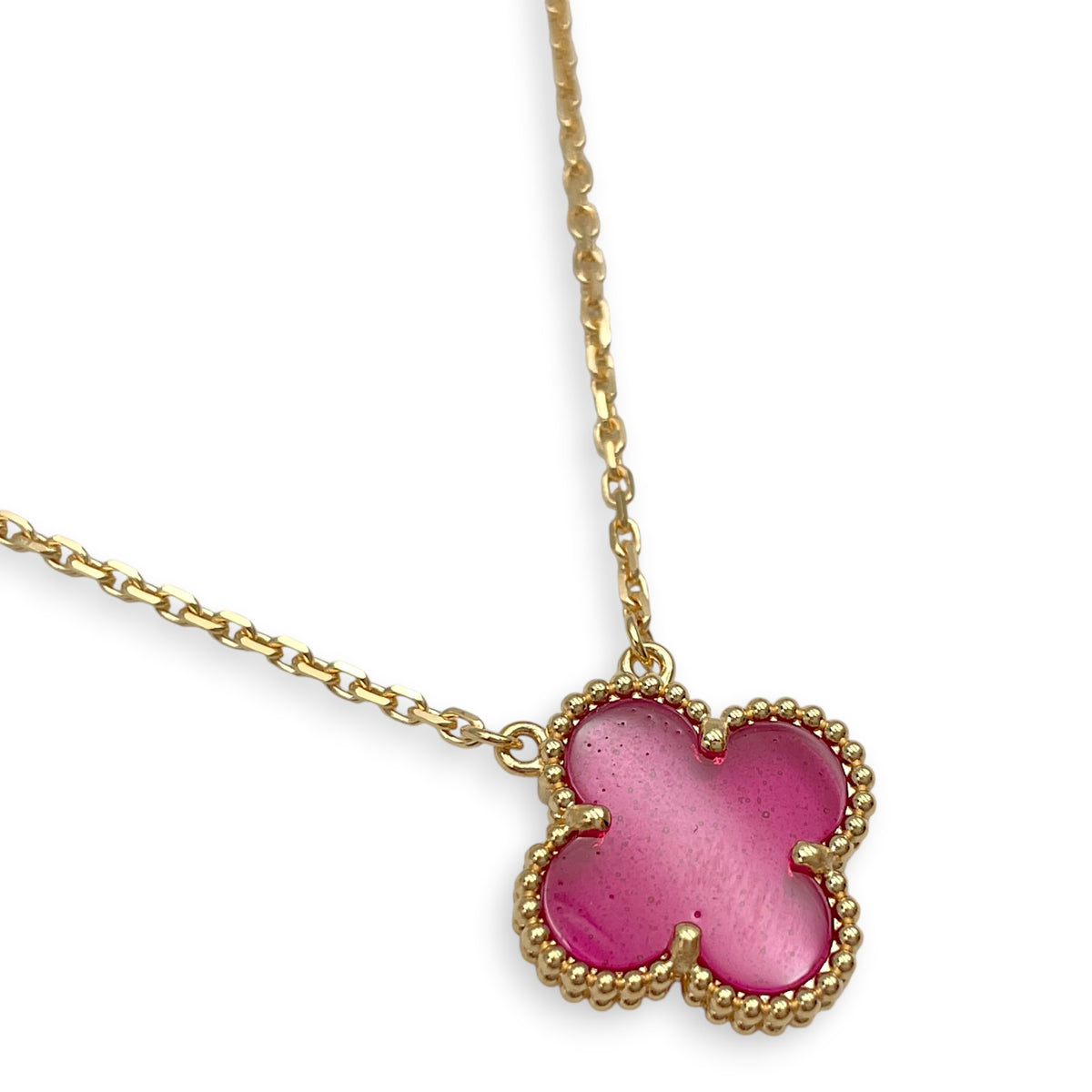 Vintage Alhambra Pendant Necklace  in Pink