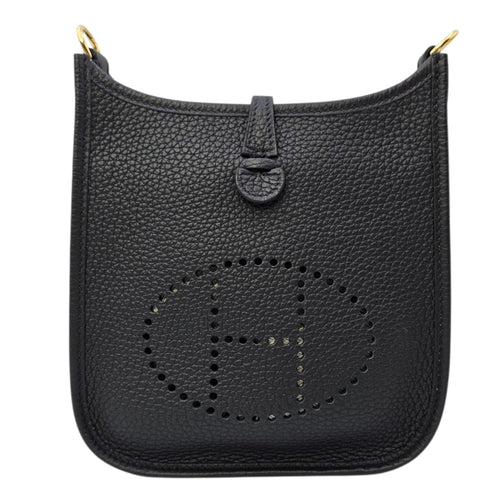 Evelyne Mini Noir in Clemence Gold hardware