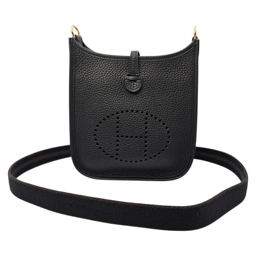 Evelyne Mini Noir in Clemence Gold hardware