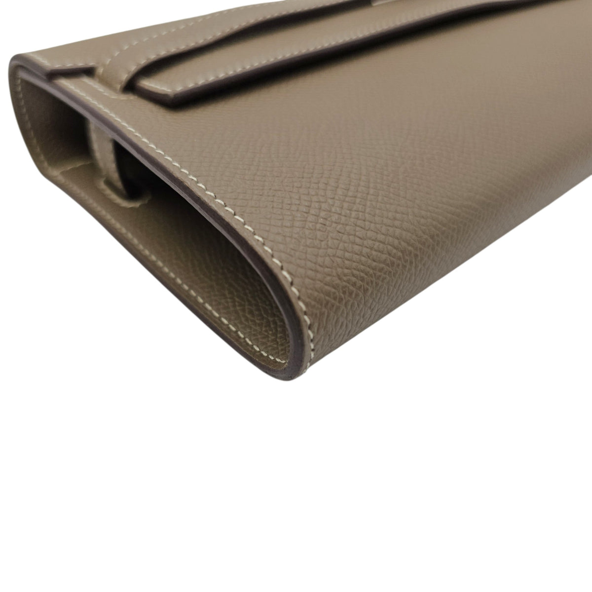 Kelly To Go  Étoupe Wallet in Epsom Palladium hardware