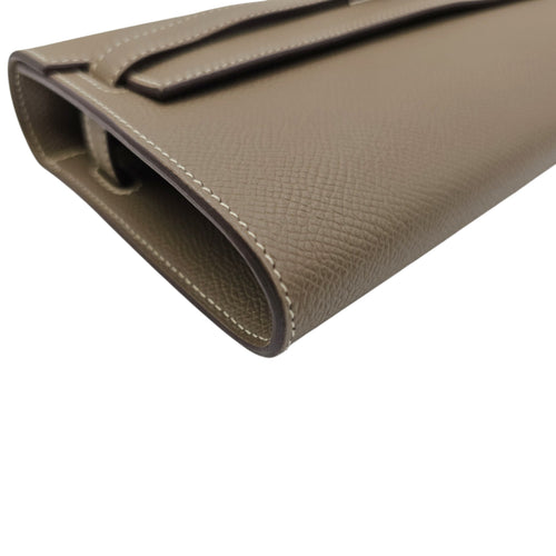Kelly To Go  Étoupe Wallet in Epsom Palladium hardware