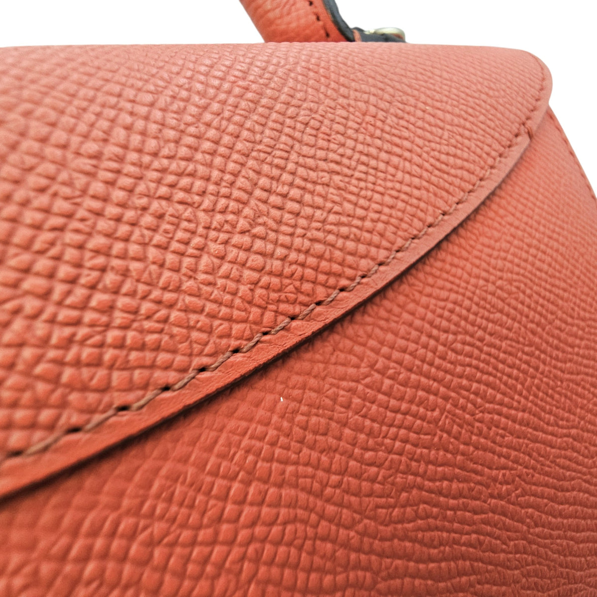 Rejane PM Red Top Handle Bag in Calfskin Silver hardware