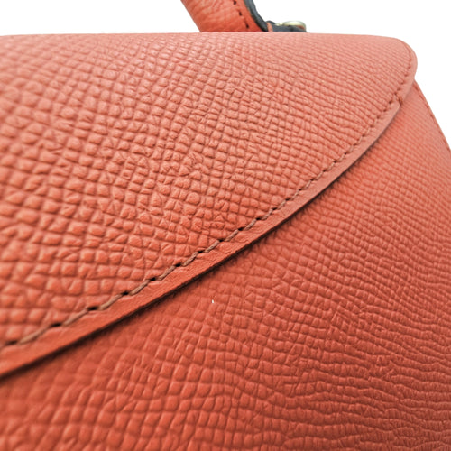 Rejane PM Red Top Handle Bag in Calfskin Silver hardware