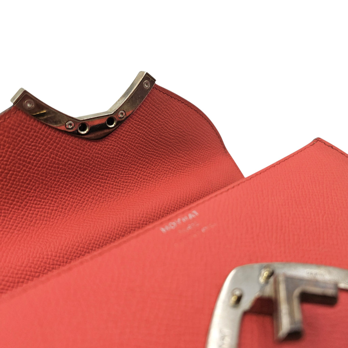 Rejane PM Red Top Handle Bag in Calfskin Silver hardware