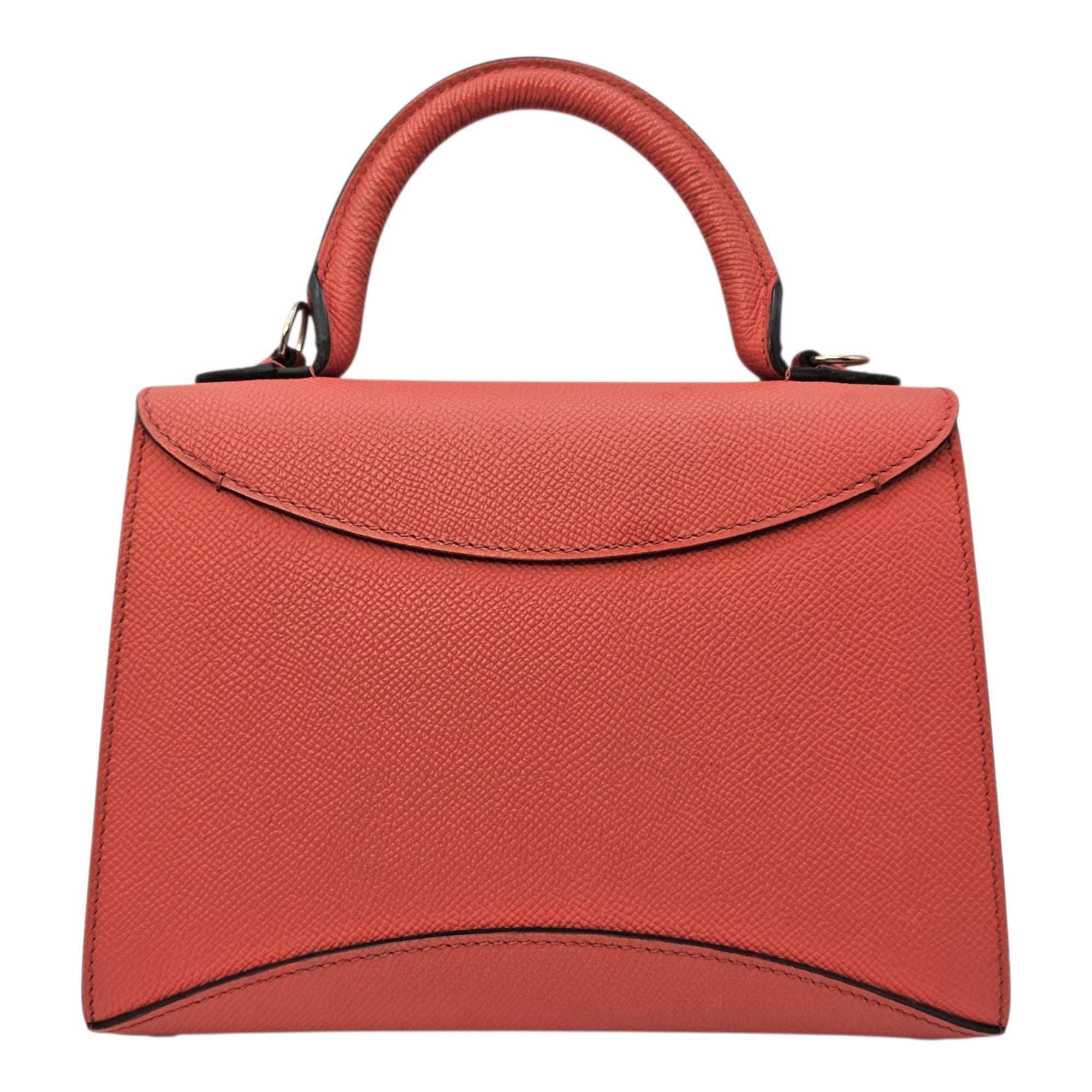 Rejane PM Red Top Handle Bag in Calfskin Silver hardware