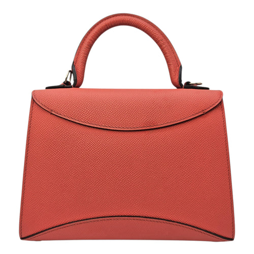 Rejane PM Red Top Handle Bag in Calfskin Silver hardware