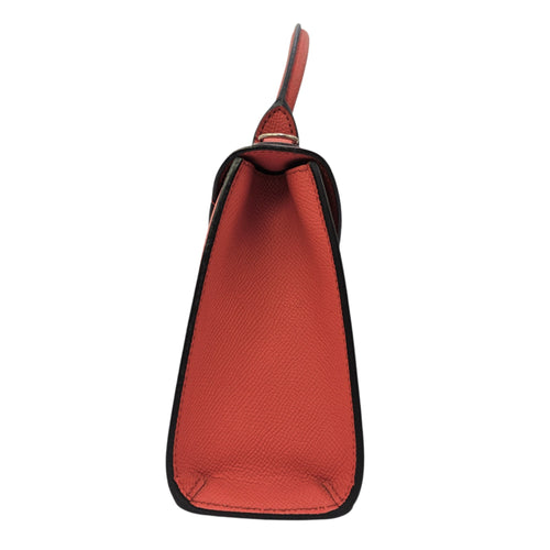 Rejane PM Red Top Handle Bag in Calfskin Silver hardware