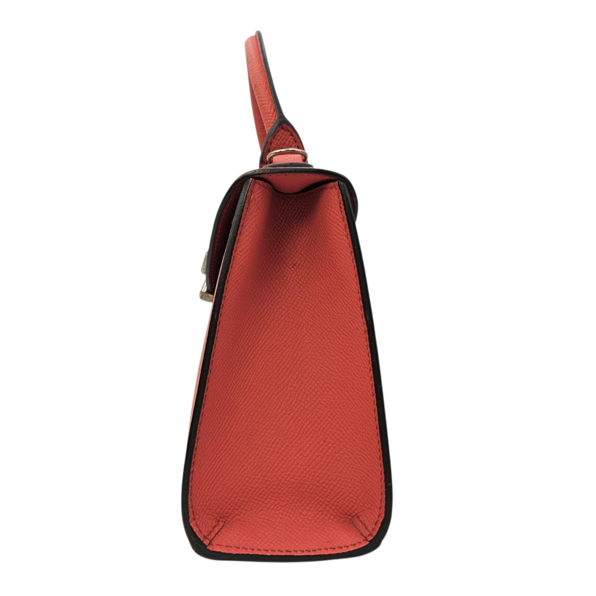 Rejane PM Red Top Handle Bag in Calfskin Silver hardware