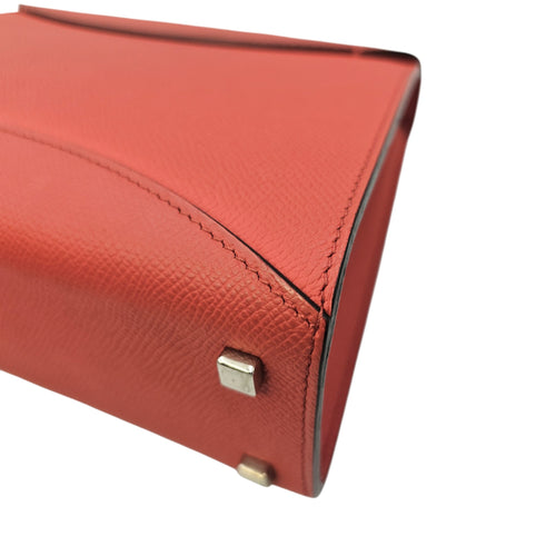 Rejane PM Red Top Handle Bag in Calfskin Silver hardware