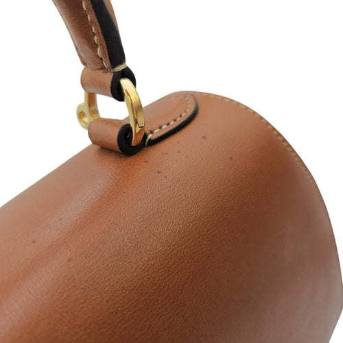 Rejane 23 Caramel Top Handle Bag in Calfskin Gold hardware