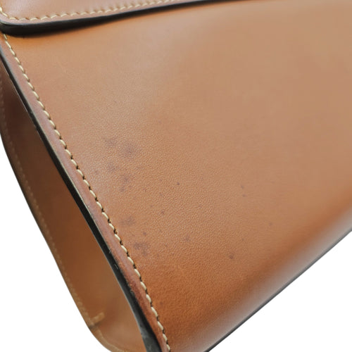 Rejane 23 Caramel Top Handle Bag in Calfskin Gold hardware