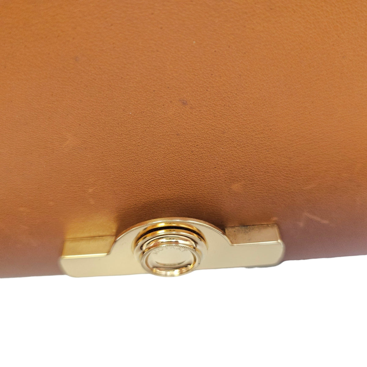 Rejane 23 Caramel Top Handle Bag in Calfskin Gold hardware