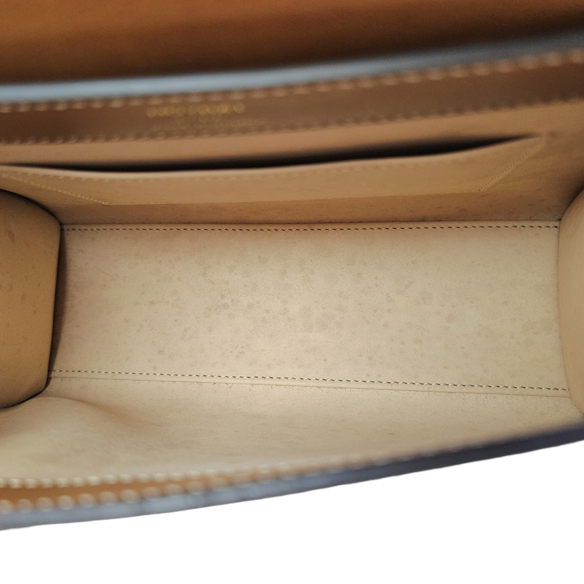 Rejane 23 Caramel Top Handle Bag in Calfskin Gold hardware
