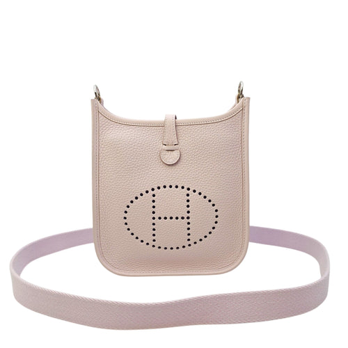 Evelyne Mini Mauve Pale in Clemence Palladium hardware