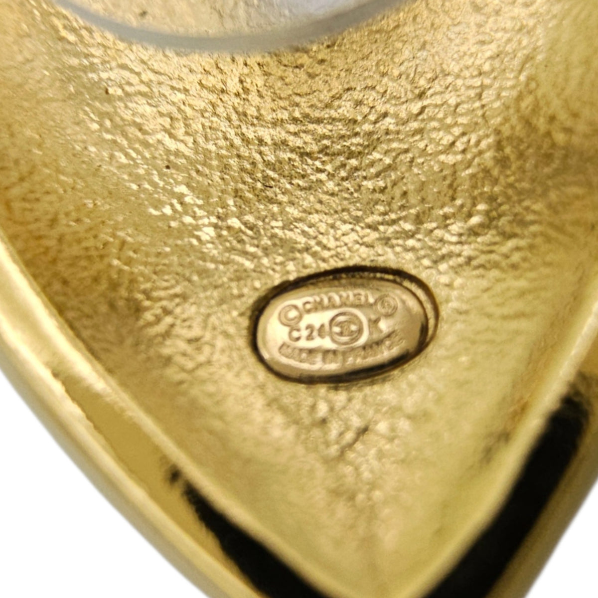 Heart shaped  Gold Earrings in Resin  Gold hardware