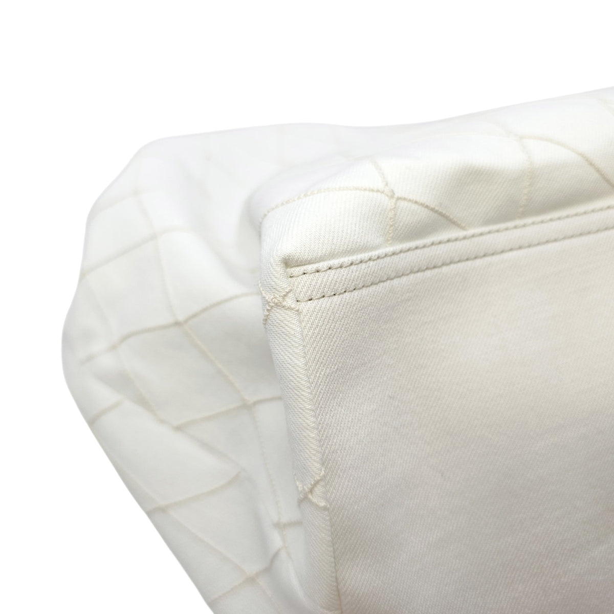 Shopping  Large White Shoulder Bag in Canvas Gold hardware