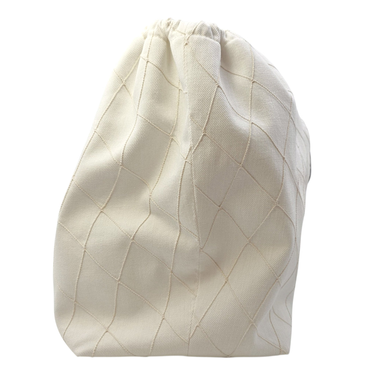 Shopping  Large White Shoulder Bag in Canvas Gold hardware