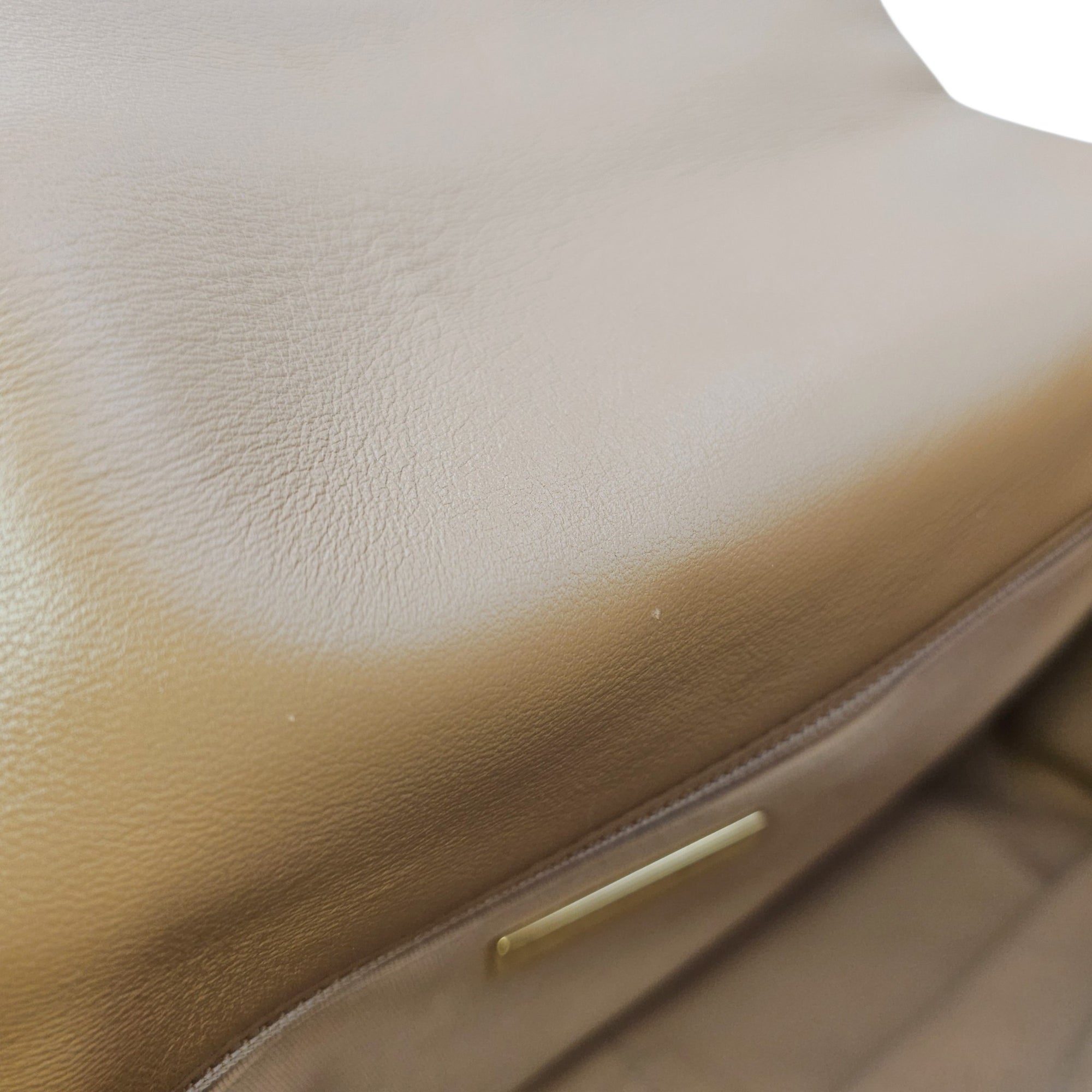 C19 Large Caramel Shoulder Bag in Goat Leather Mixed hardware