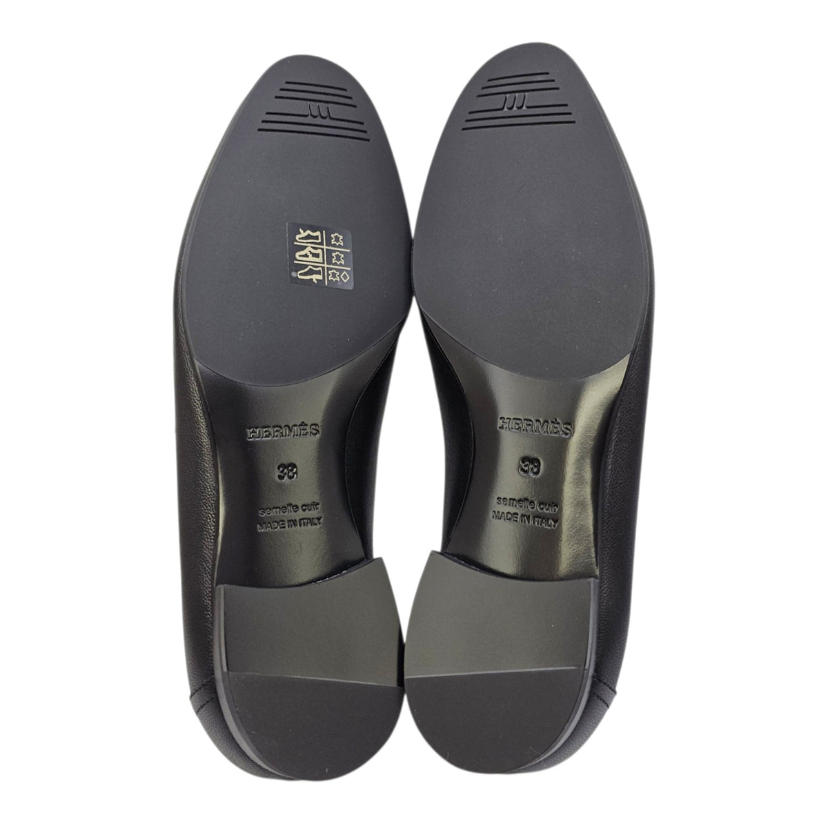 Royal Loafer. Sz: 38 Noir Loafers in Goat Leather Permabrass hardware