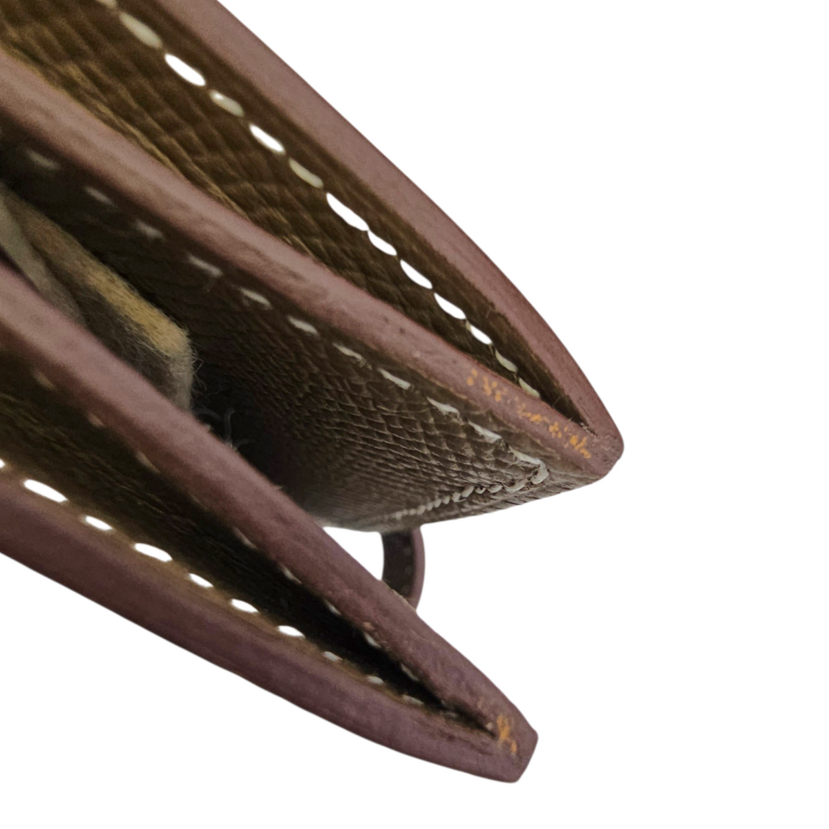 Bearn Mini Etoupe Wallet in Epsom Gold hardware