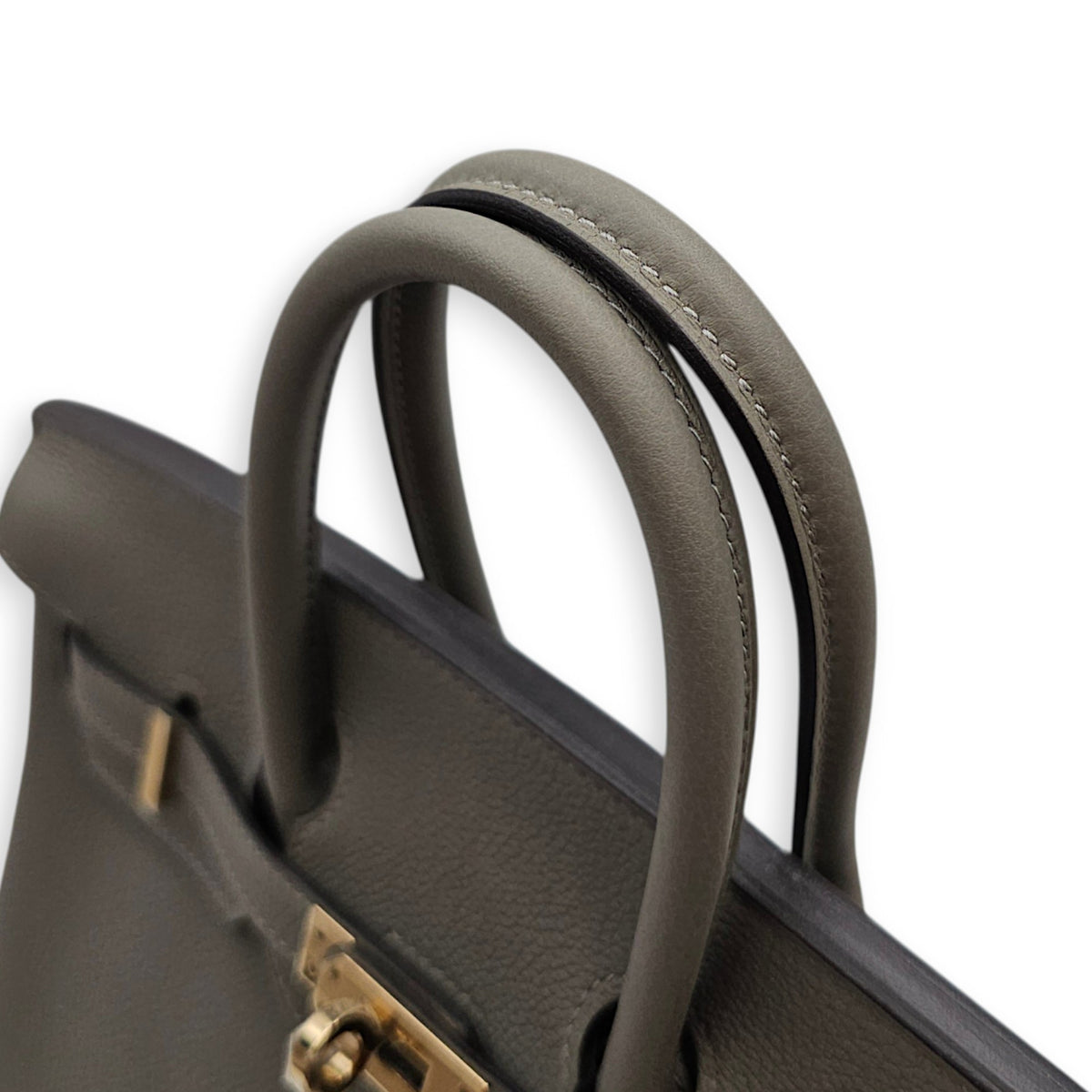 Birkin 25 Gris Meyer in Togo Permabrass hardware