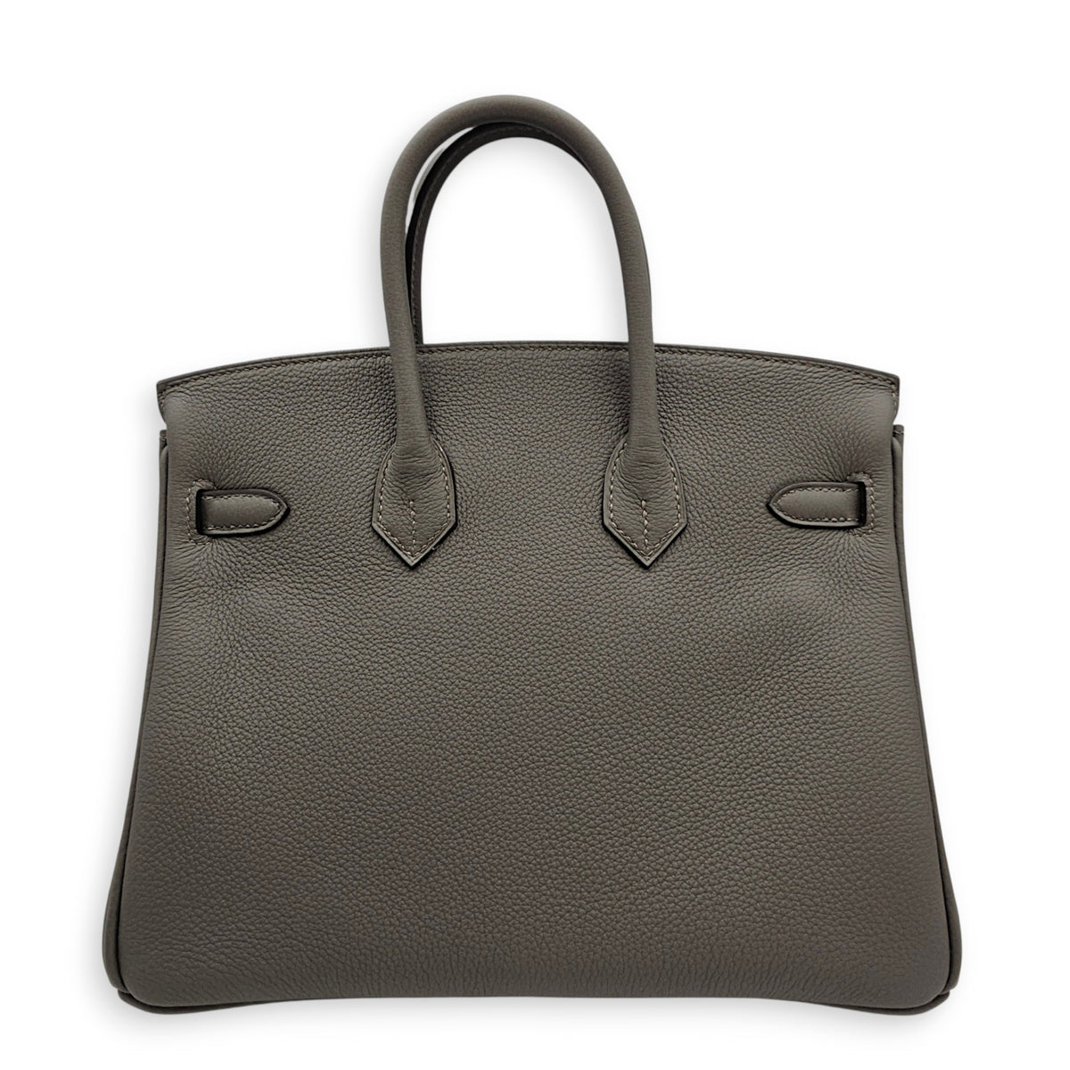 Birkin 25 Gris Meyer in Togo Permabrass hardware