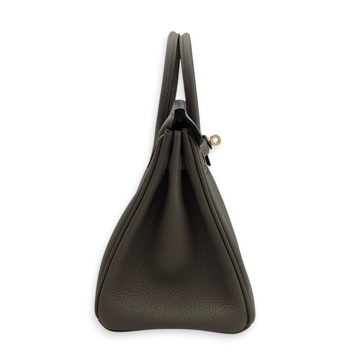 Birkin 25 Gris Meyer in Togo Permabrass hardware