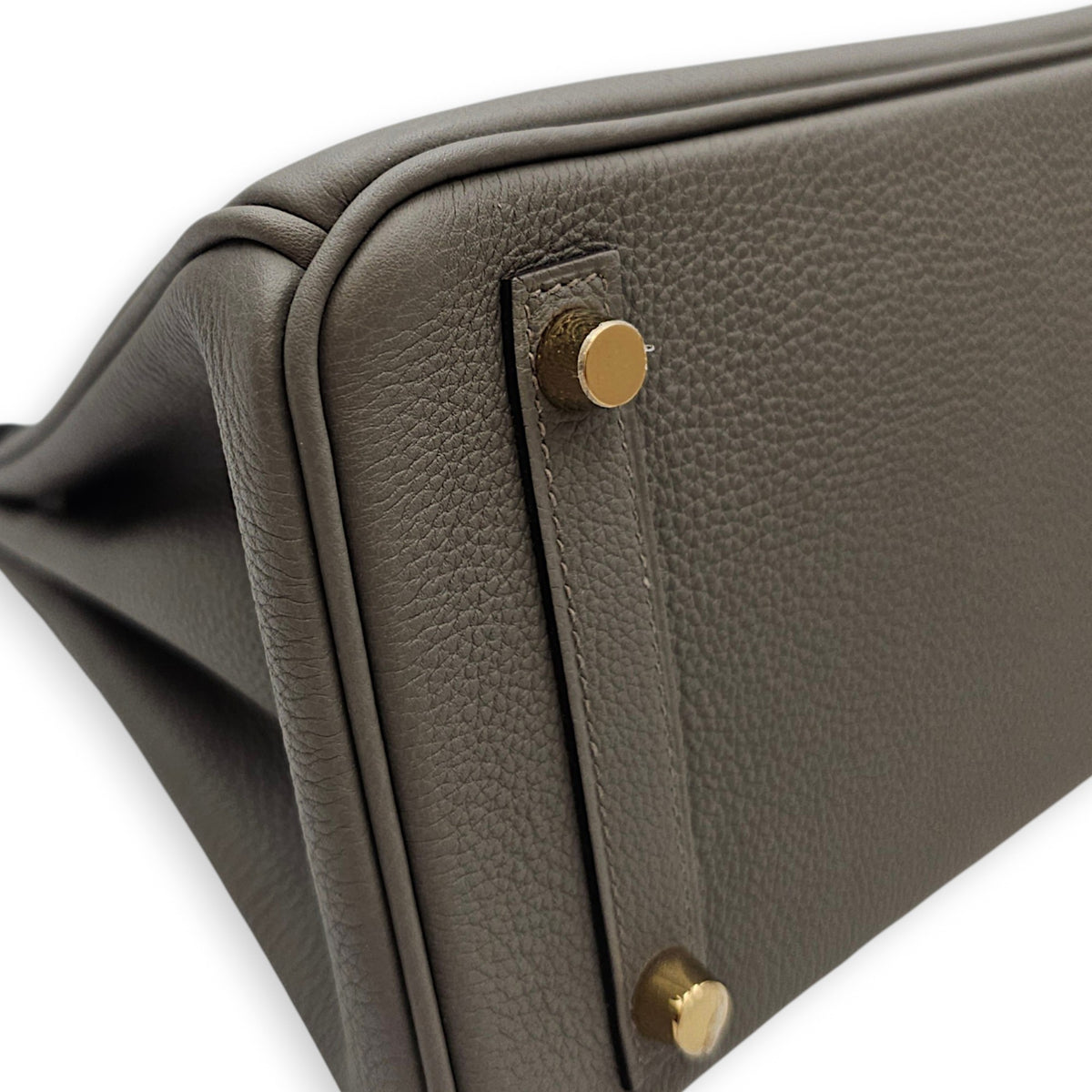 Birkin 25 Gris Meyer in Togo Permabrass hardware