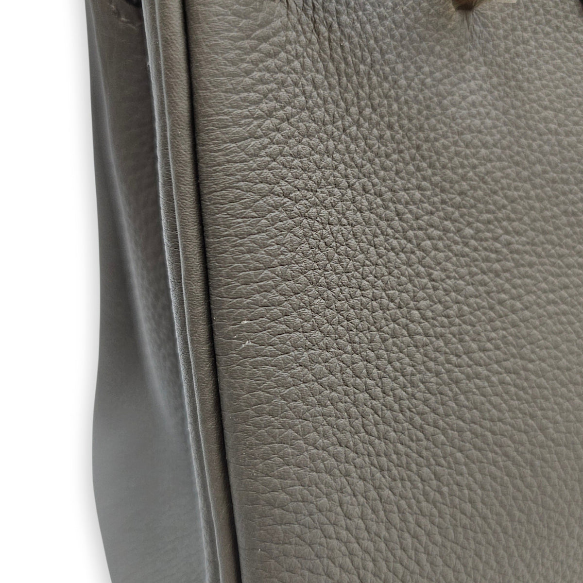 Birkin 25 Gris Meyer in Togo Permabrass hardware