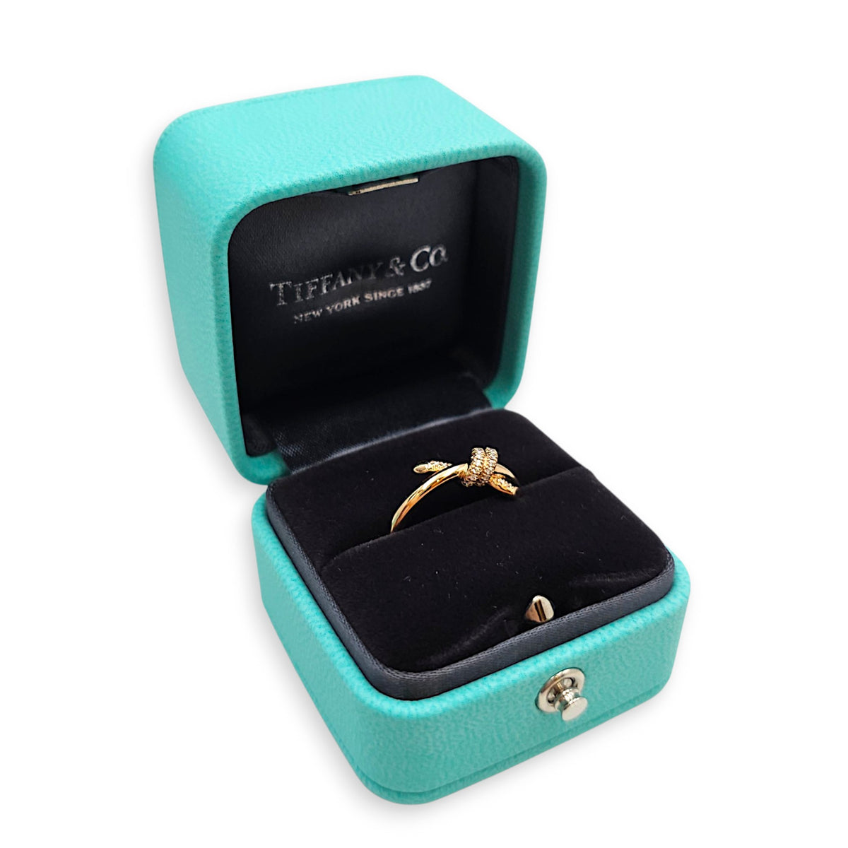 Tiffany Knot 6.5 Ring in Rose Gold Hardware