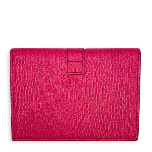 Ligue Y  Pink Card Holder in Calfskin Gold hardware