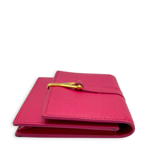 Ligue Y  Pink Card Holder in Calfskin Gold hardware