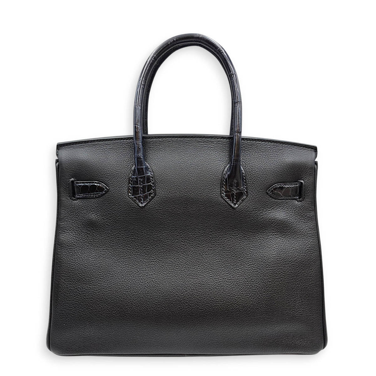 Touch Birkin  30 Noir/Blue Marine  in Novillo/Shiny Niloticus  Palladium hardware