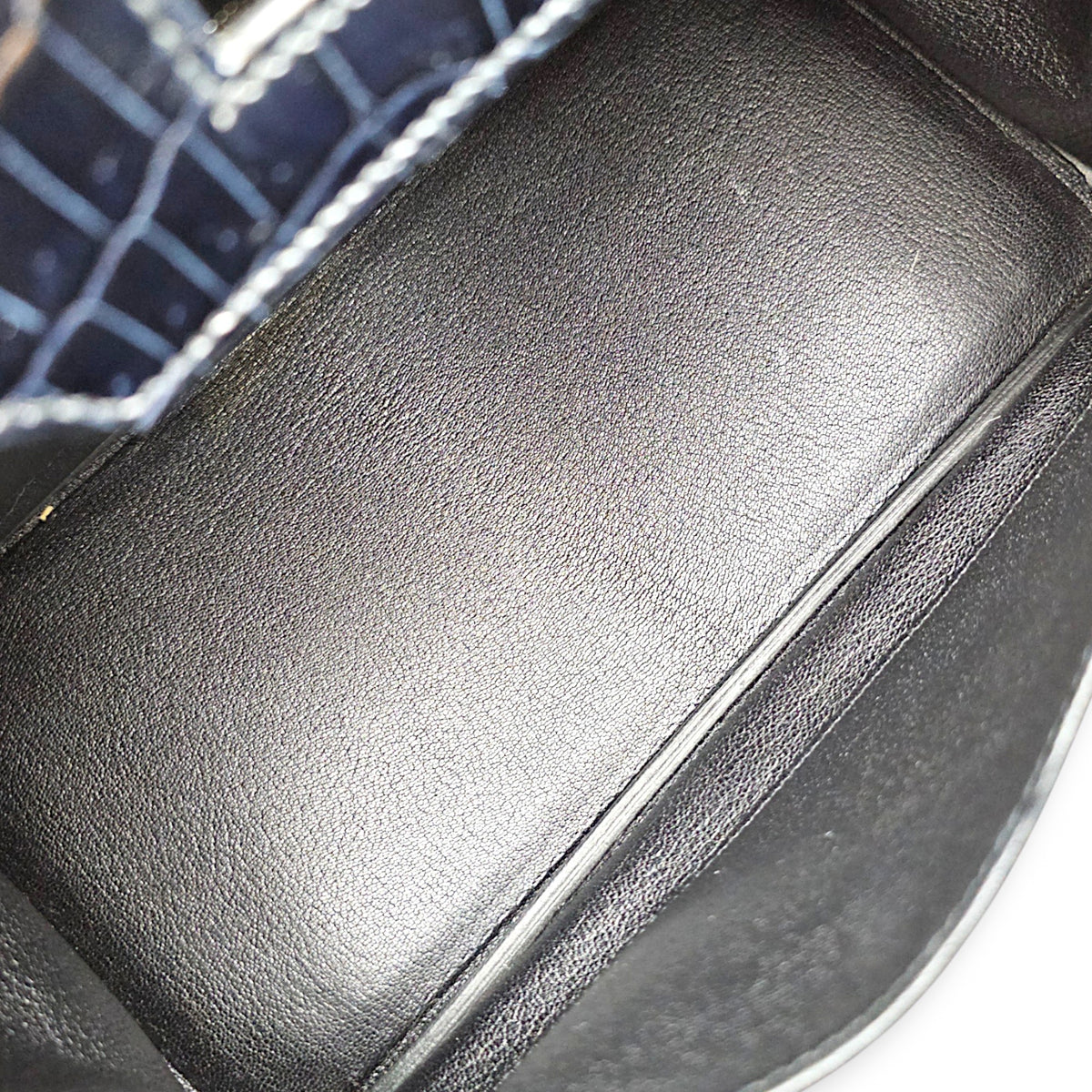 Touch Birkin  30 Noir/Blue Marine  in Novillo/Shiny Niloticus  Palladium hardware
