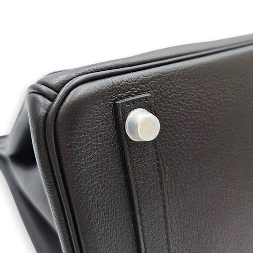 Touch Birkin  30 Noir/Blue Marine  in Novillo/Shiny Niloticus  Palladium hardware