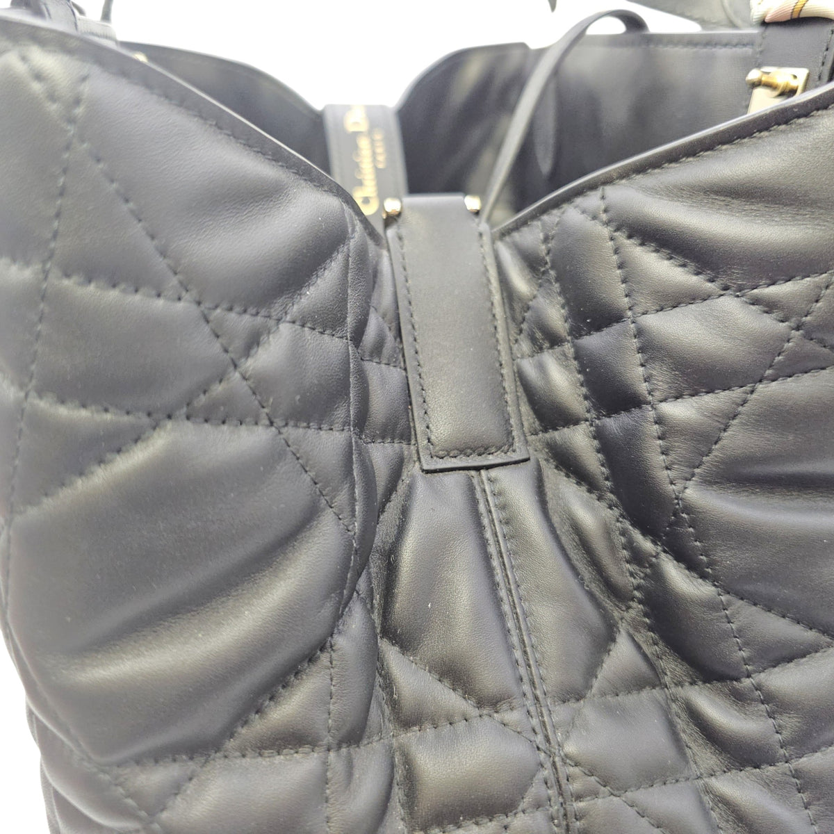 Toujours Medium Black Tote Bag in Calfskin Gold hardware