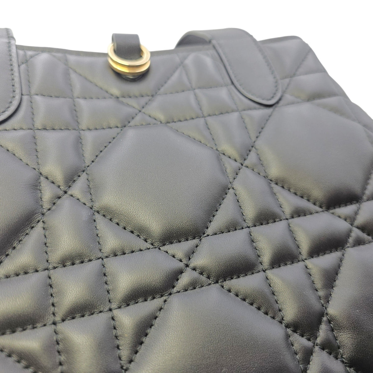Toujours Medium Black Tote Bag in Calfskin Gold hardware