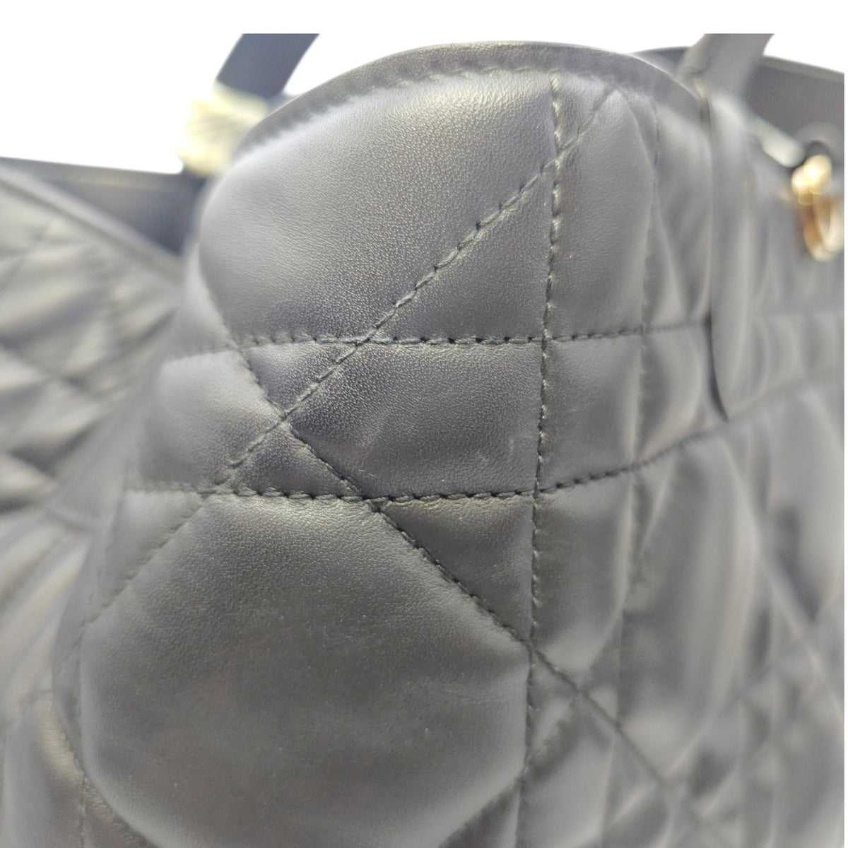 Toujours Medium Black Tote Bag in Calfskin Gold hardware