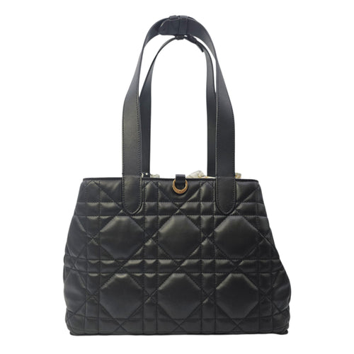 Toujours Medium Black Tote Bag in Calfskin Gold hardware