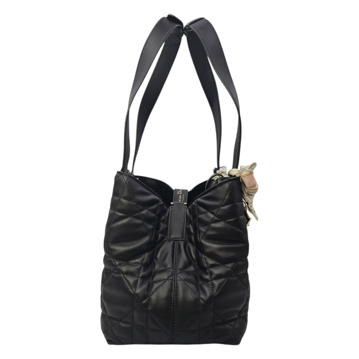 Toujours Medium Black Tote Bag in Calfskin Gold hardware