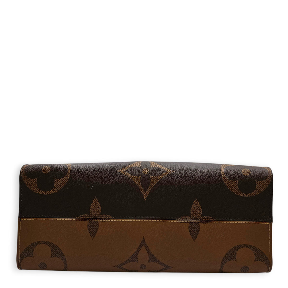 OnTheGo MM Brown Tote Bag in Monogram Coated Canvas Gold hardware