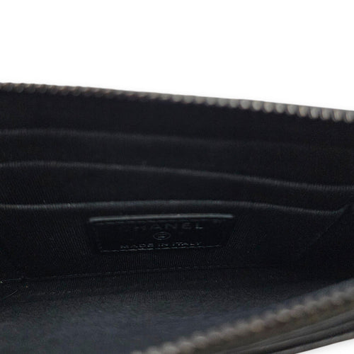 2.55 Black Wallet in Calfskin Ruthenium hardware