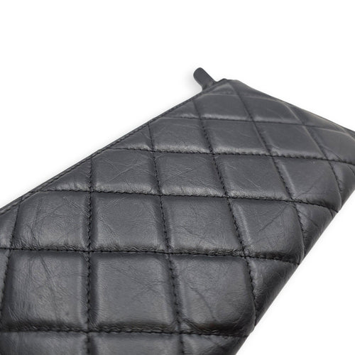 2.55 Black Wallet in Calfskin Ruthenium hardware
