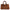 Woven  Orange/Black Top Handle Bag in Goat Leather Gold hardware