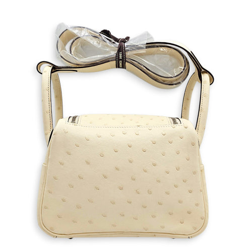 Lindy Mini Nata in Ostrich Palladium hardware