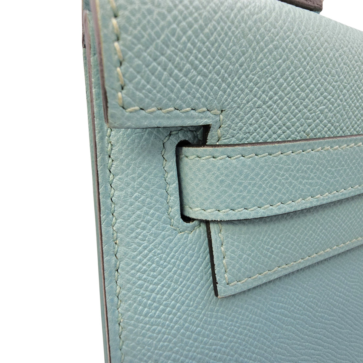 Sellier Kelly 32 Bleu Atoll in Epsom Palladium hardware