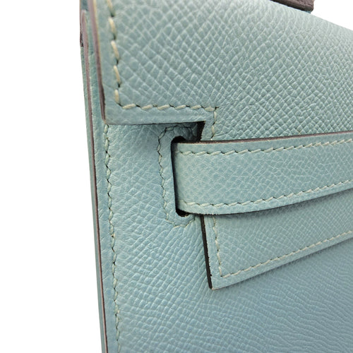 Sellier Kelly 32 Bleu Atoll in Epsom Palladium hardware