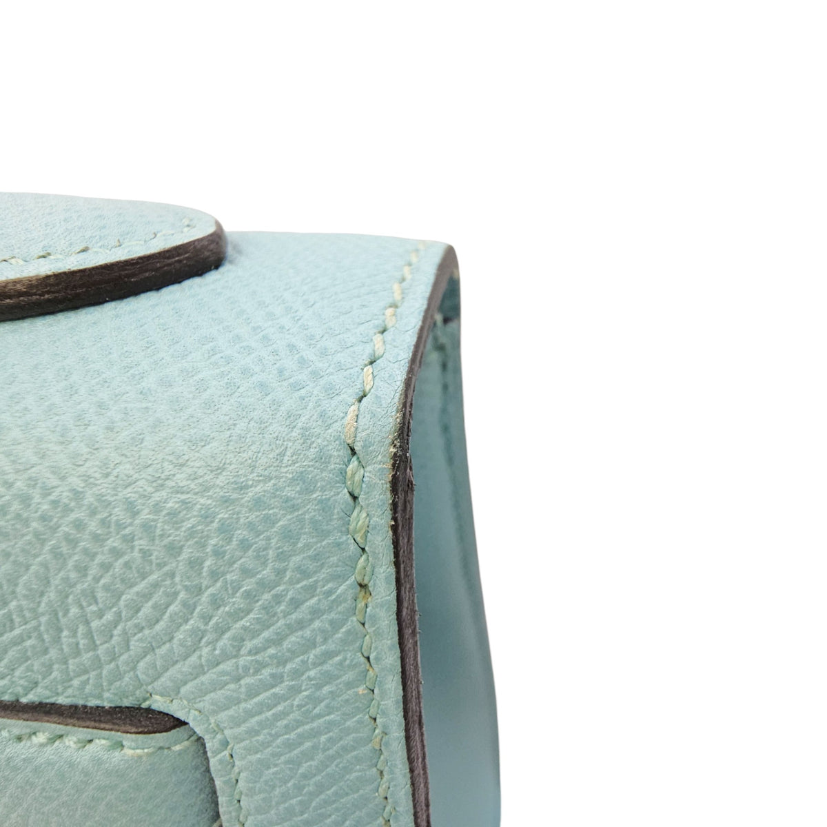 Sellier Kelly 32 Bleu Atoll in Epsom Palladium hardware