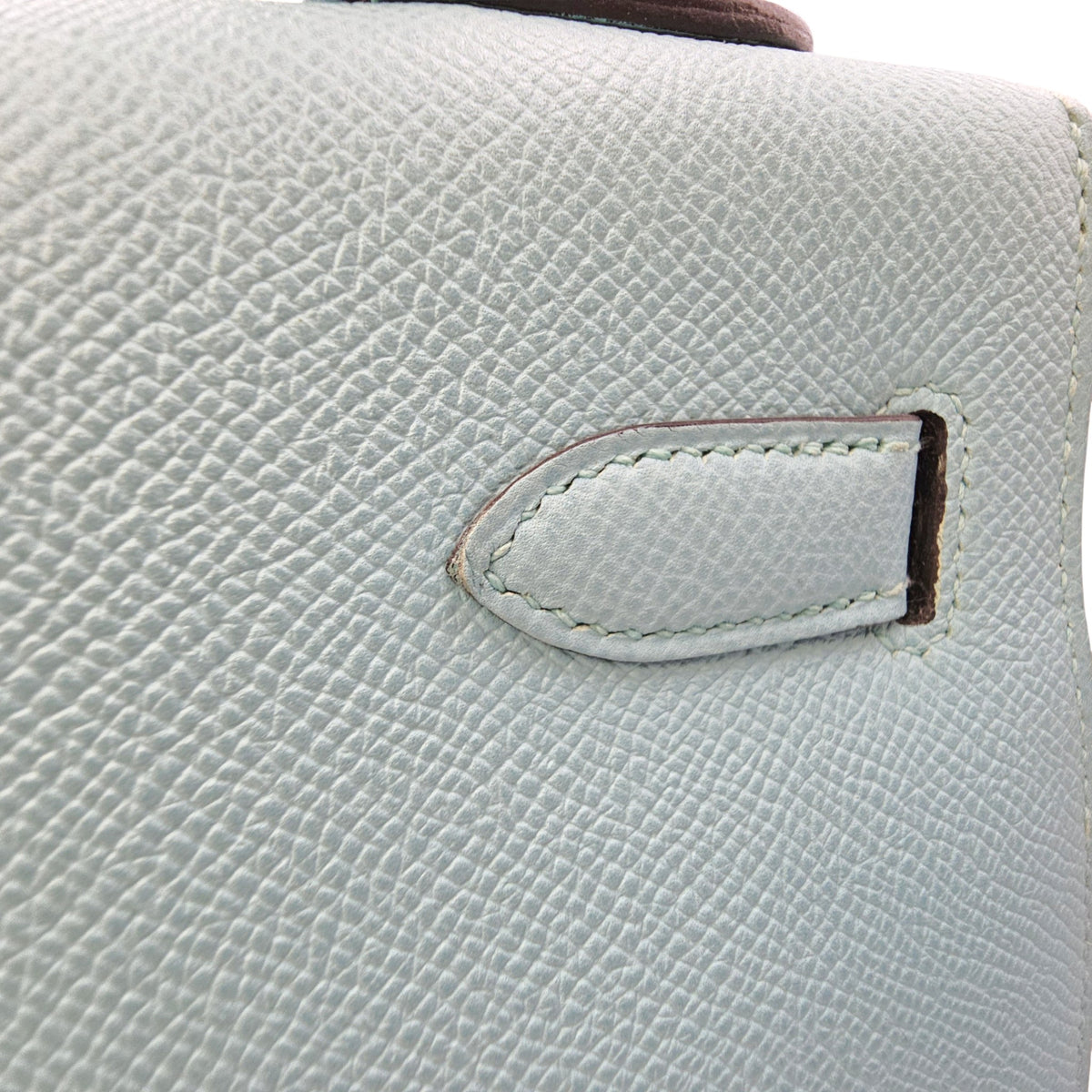 Sellier Kelly 32 Bleu Atoll in Epsom Palladium hardware